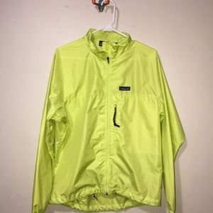 Patagonia lime green windbreaker